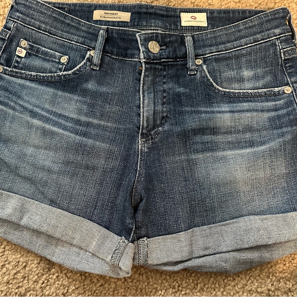 AG Hailey Ex boyfriend Blue Denim Shorts